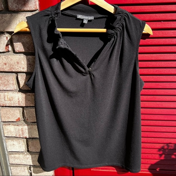 Adrianna Papell Tops - Adrianna Papell black dressy v neck tank top